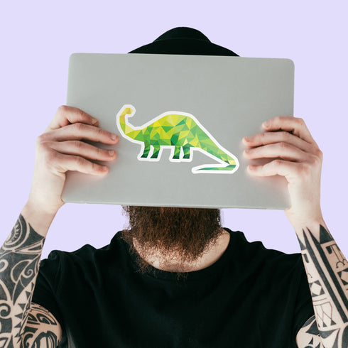 Dinosaur Brontosaurus Premium Vinyl Sticker, Water Bottle Sticker, Dinosaur Party Favors, Laptop Decal